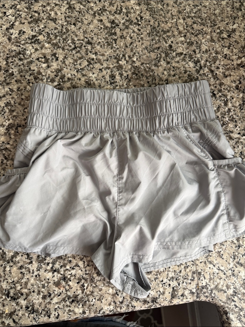FP Movement by Free People Light Gray High-Waist Athletic Shorts
